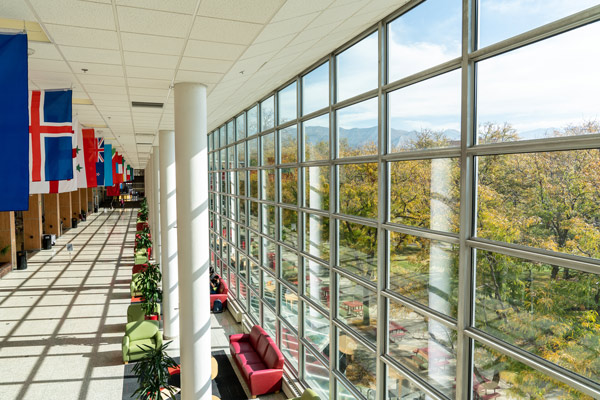 the large window at the student union